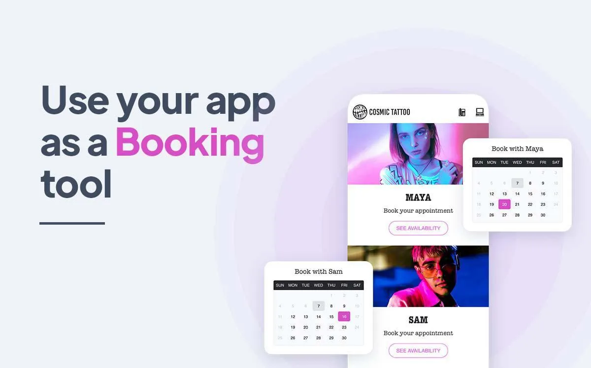 Integrate an appointment booking tool into your app